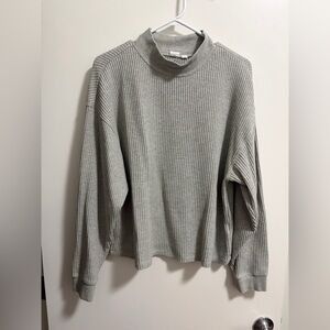 Gap Mock Neck Waffle Cozy Crewneck